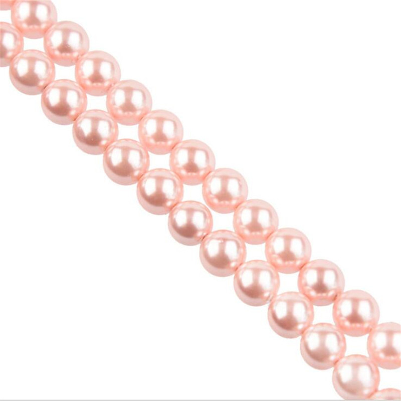 Wholesale OlingArt 4 6 8 10 12 14mm round Red multicolor Glass imitation pearl DIY Earrings Bracelet necklace jewelry making
