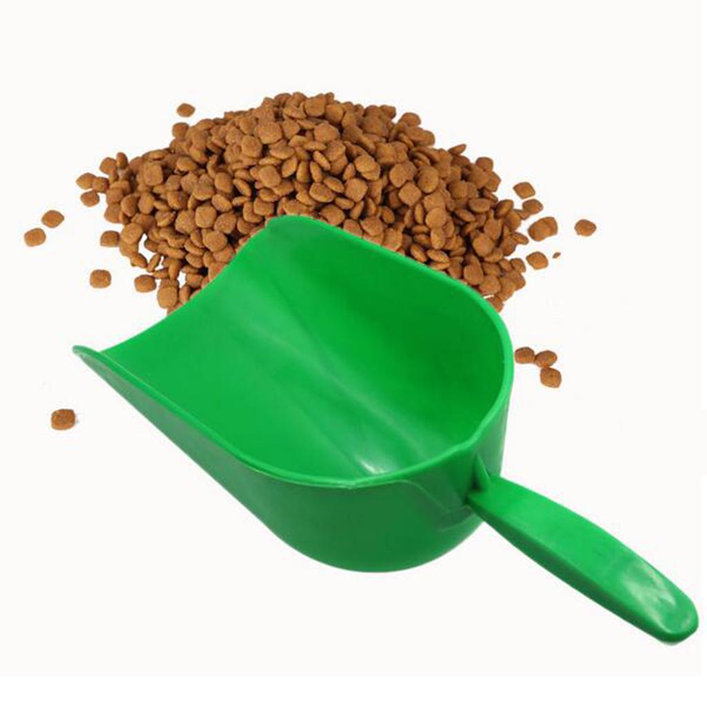 Bright Hot Green Plastic Dog Food  Hand Shovel Measurement Lines 1 Cup Size