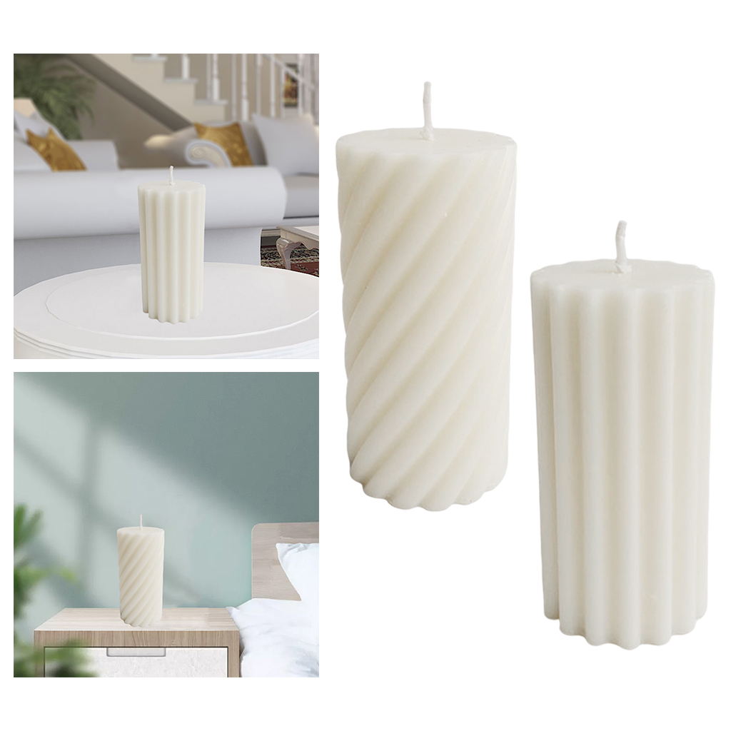Paraffin Wax Pillar Candle Aesthetic Home Wedding Parties Dinner Table Decor