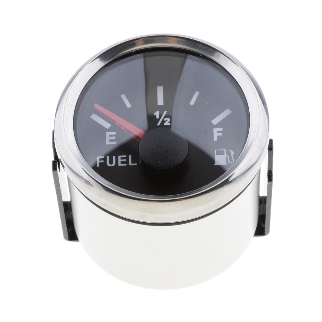 2 inch 52mm Marine Dash Mounted Fuel Lever Gauge - E-1/2-F Indicating Range (0 to 190ohm)