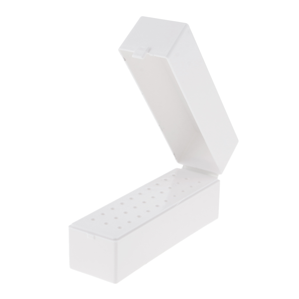 30 Holes Manicure Nail Drill Bit Holder Dustproof Stand Storage Organizer Nail Art Bits Drill Display Holder