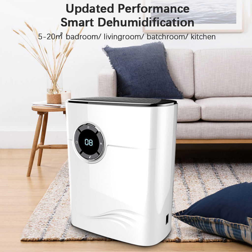 Electric US Plug Dehumidifier with 1200ml Water Tank Auto Shutoff for Home