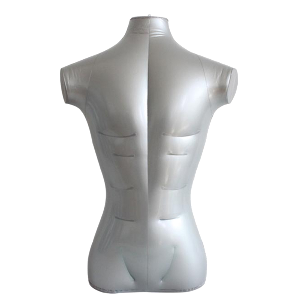 PVC 28.35'' Inflatable Adult Male Mannequin Bust Top Display Dummy Models