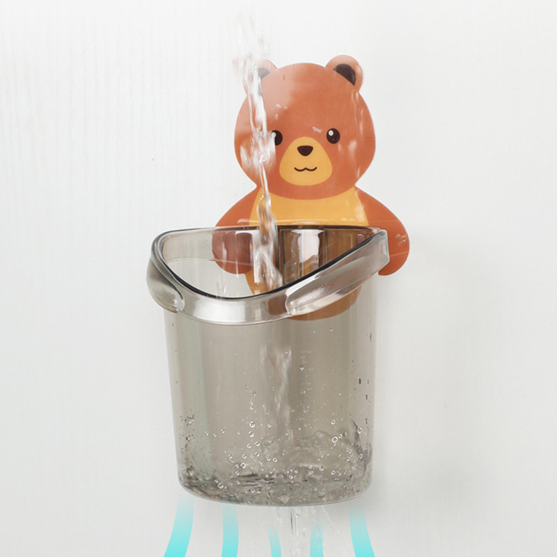 Bear Hug Storage Cup Punch-Free Drainable Multifunctional Toothbrush Holder