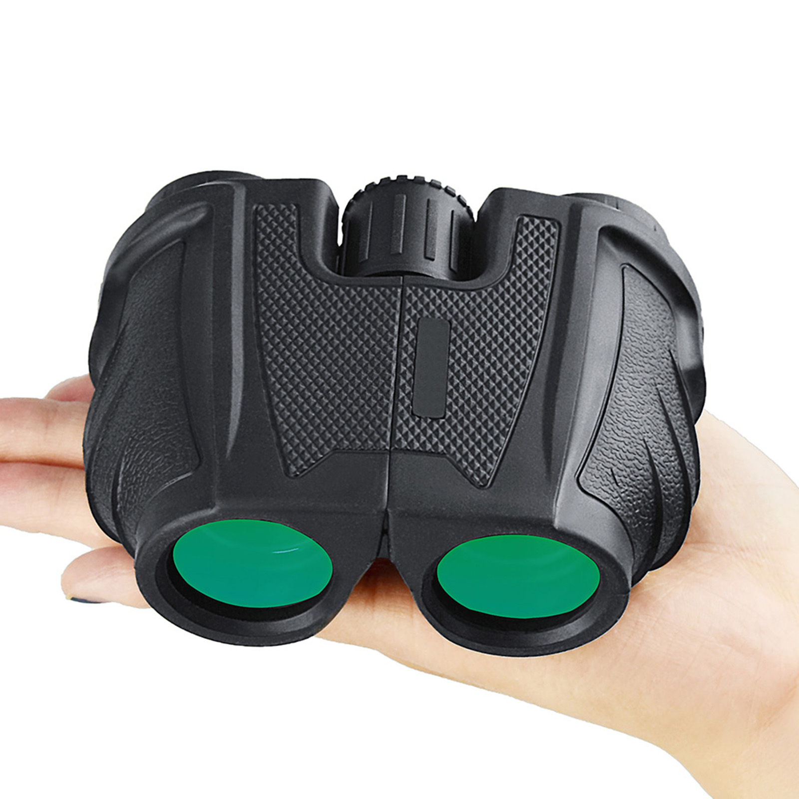 Compact 12x25 Binoculars 6.5 Degree Angle View Clear Low Light Eyepiece Waterproof BAK4 Prism Central Focusing
