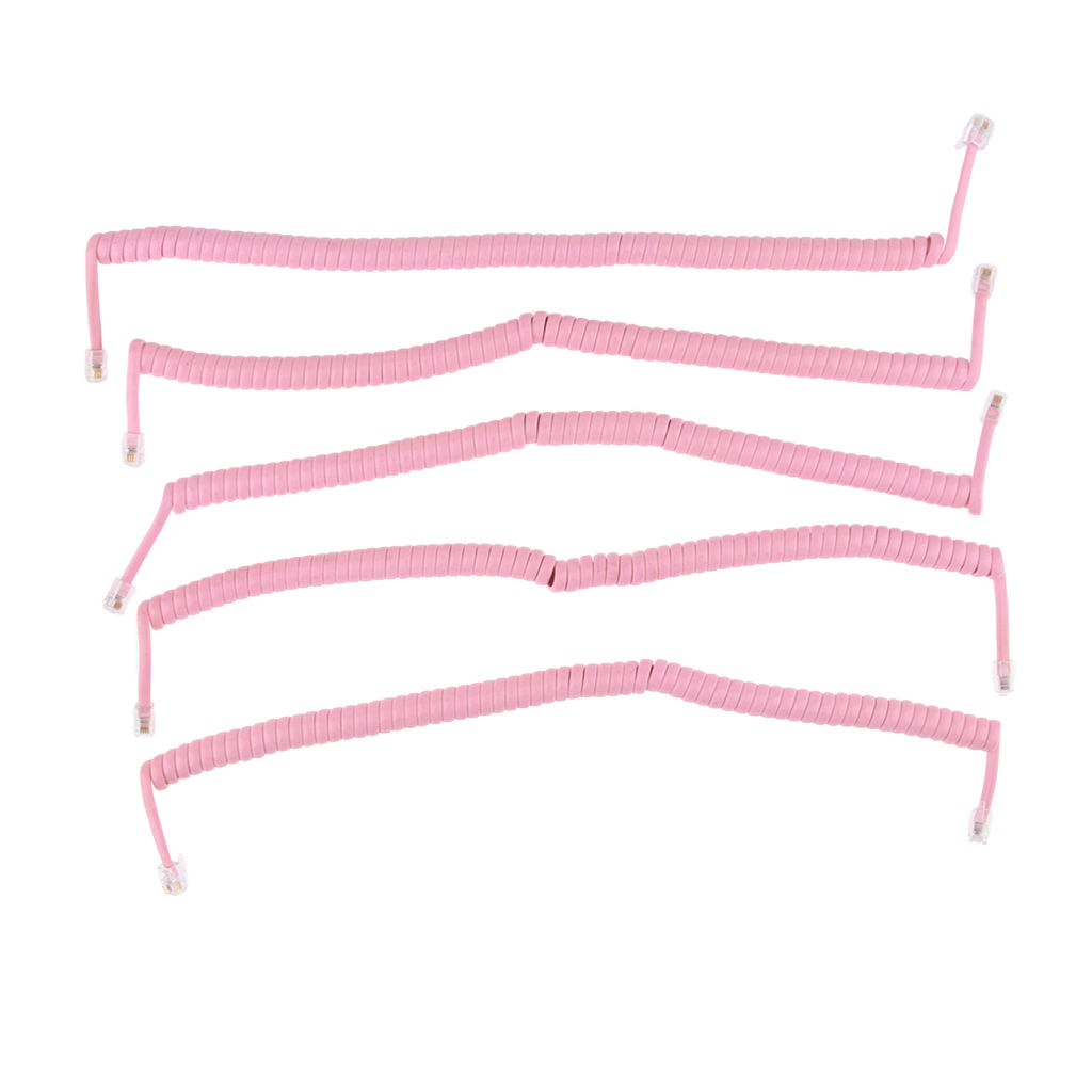 Telephone Handset Cord Cable Spiral Coiled Length 0.82 To 6.56ft