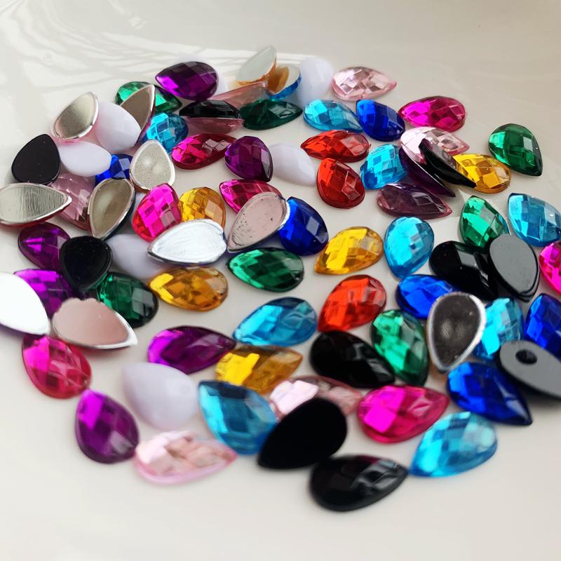 Schöne acryl Strass Hochzeit Dekoration flache rückseite DIY schmuck machen zubehör nagel strass verschiedene größen – Detail 2