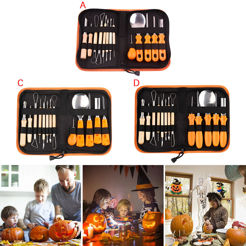 14 Pieces Holiday Pumpkin Carving Knife Halloween Pumpkin Carving Tools Kit Professional Sculpture Carving Tools