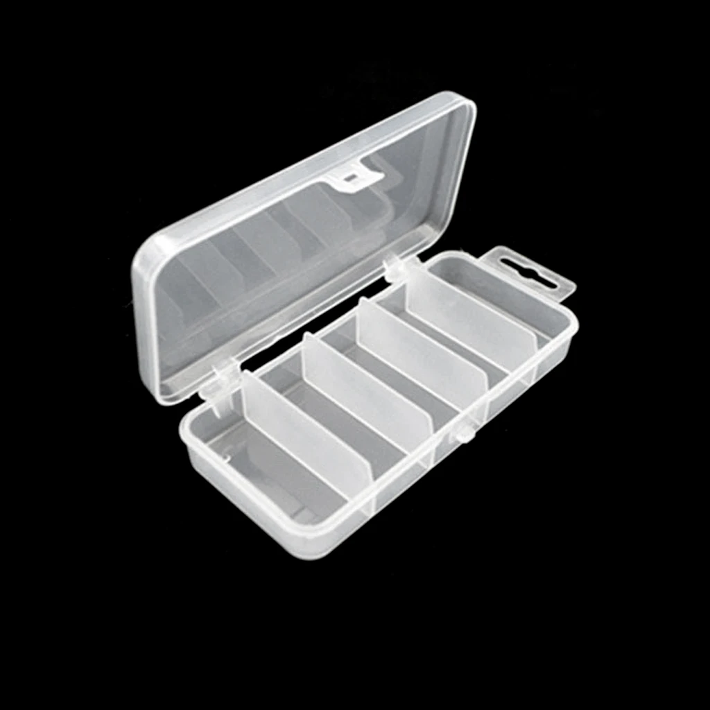 Mini 5-slots Fishing Tackle Box Small Fishing Supply Container Organizer