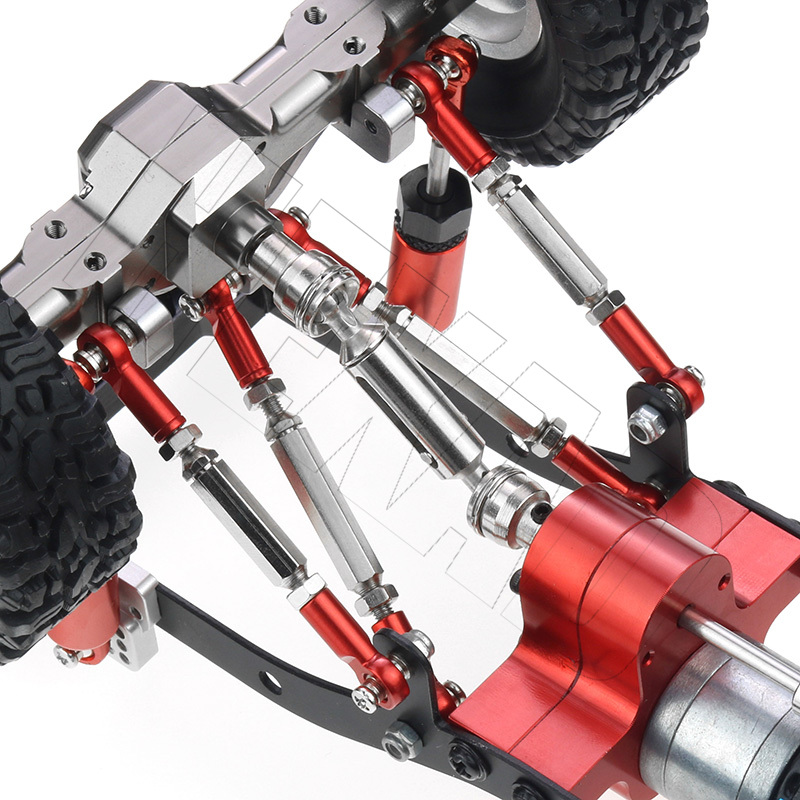 1 Satz WPL C14 C24 C34 C44 C54 MN D90 FJ45 MN98 MN99s Upgrade-Teile, verstellbarer Metallstoßdämpfer mit Pleuel-Kit – Detail 8