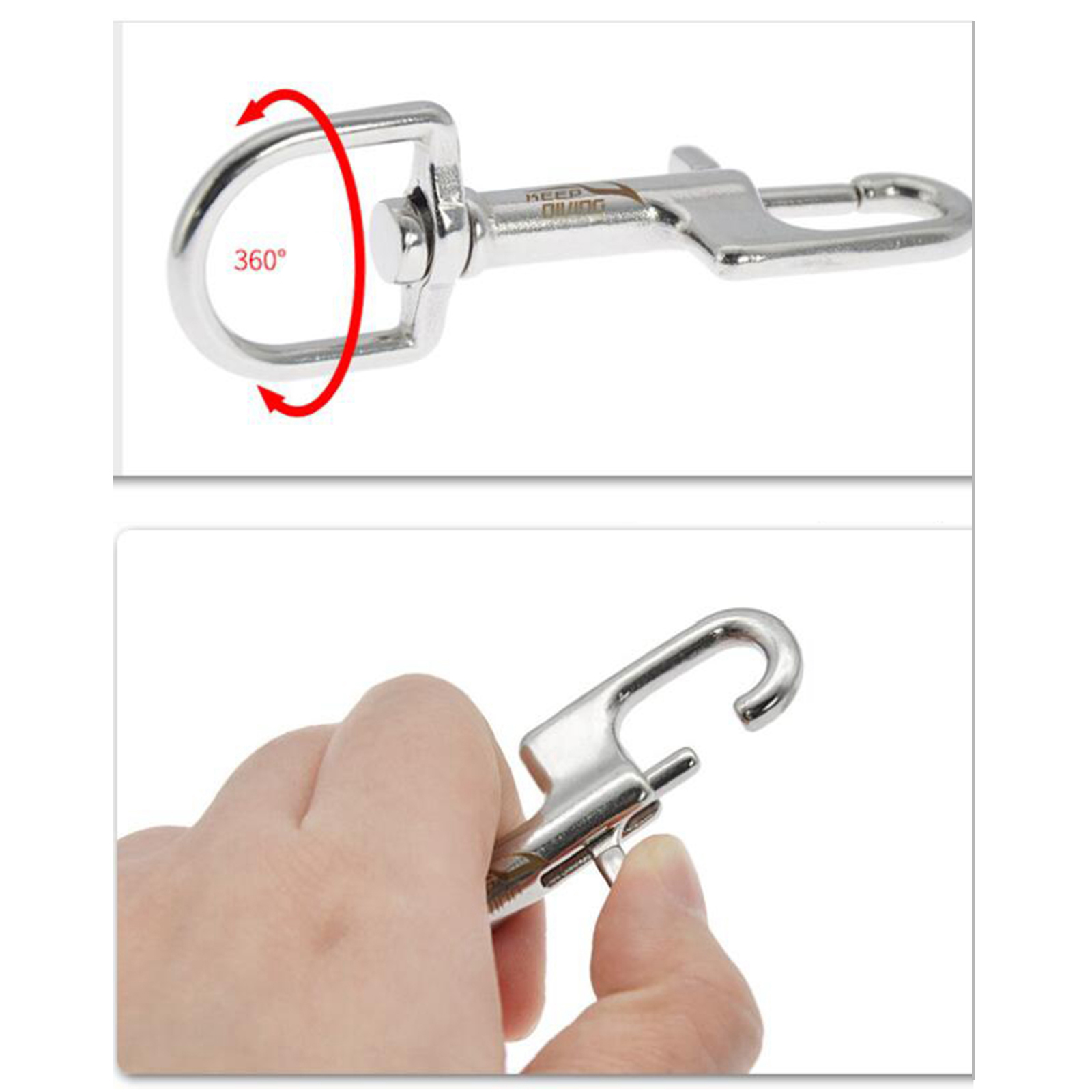 316 Stainless Seel Snap Hook For Dog Leash Key Chain Marine Diving Single Double Snap Hook