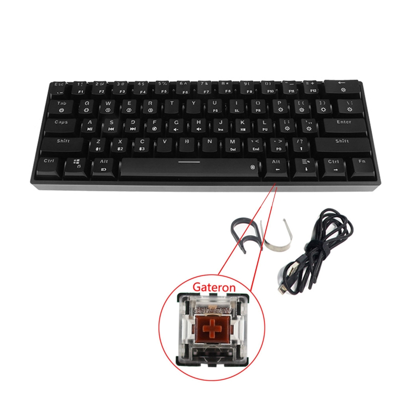 duplo de bluetooth 5.0 rgb, 61 chaves de gateron 32cb