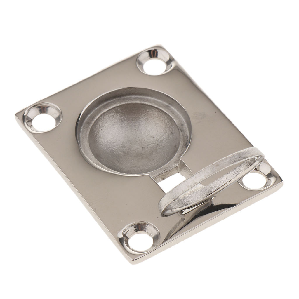 316 Marine Grade Stainless Steel Boat Locker Lift Pull Ring Handle Flush Lift Ring Boat Pull Fishing Accessories Size:4.7x3.8cm