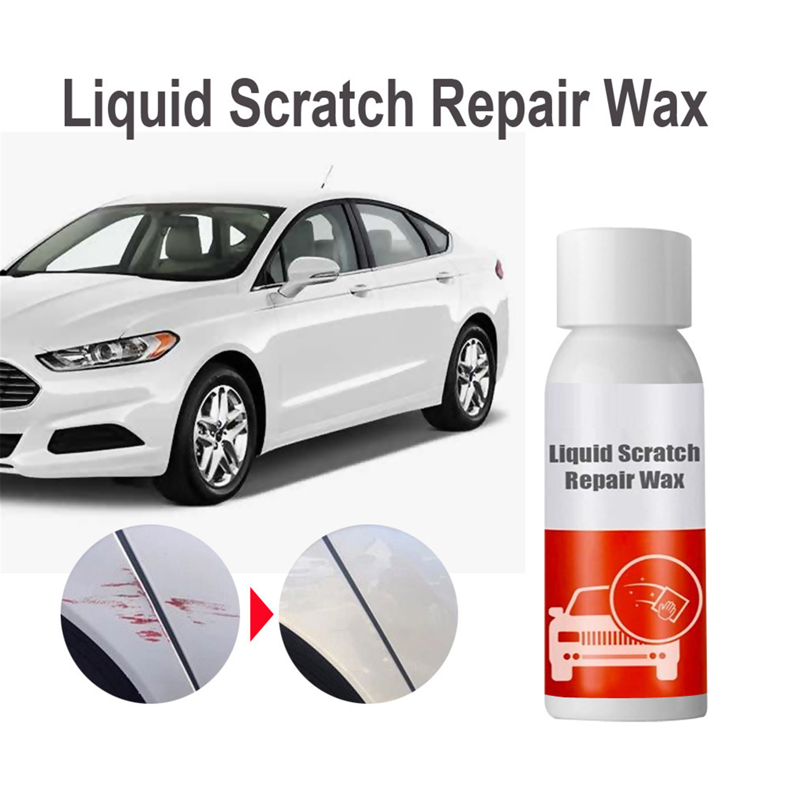 Líquida para Reparo de Arranhões Cera de Reparação Agente de Polimento de Carros Removedor de Arranhões da Superfície do Carro Cera Hidrofóbico 30 - 50 100ml 8 High Quality Material escolar e de escritório