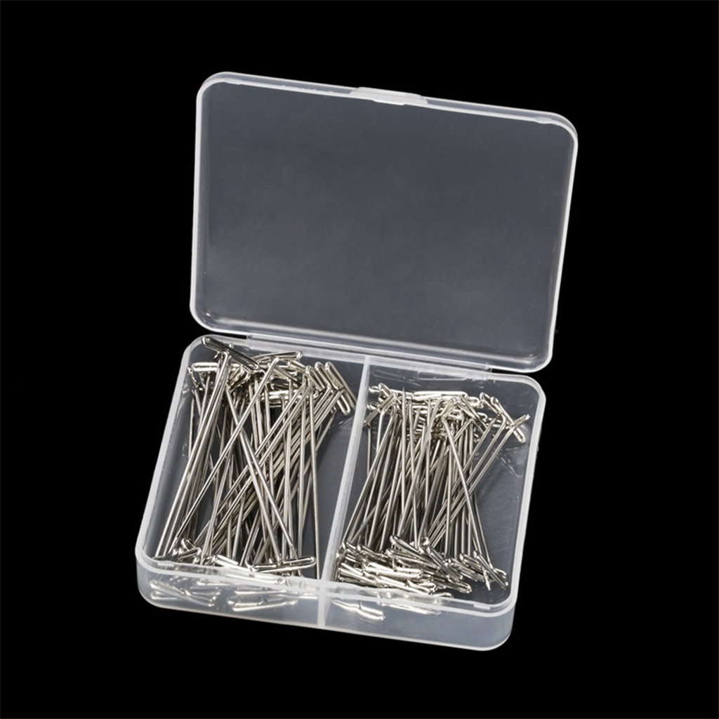 100 Piece T Pin, T- Pins For Modeling Wigs, 2 Sizes 54mm And 45mm