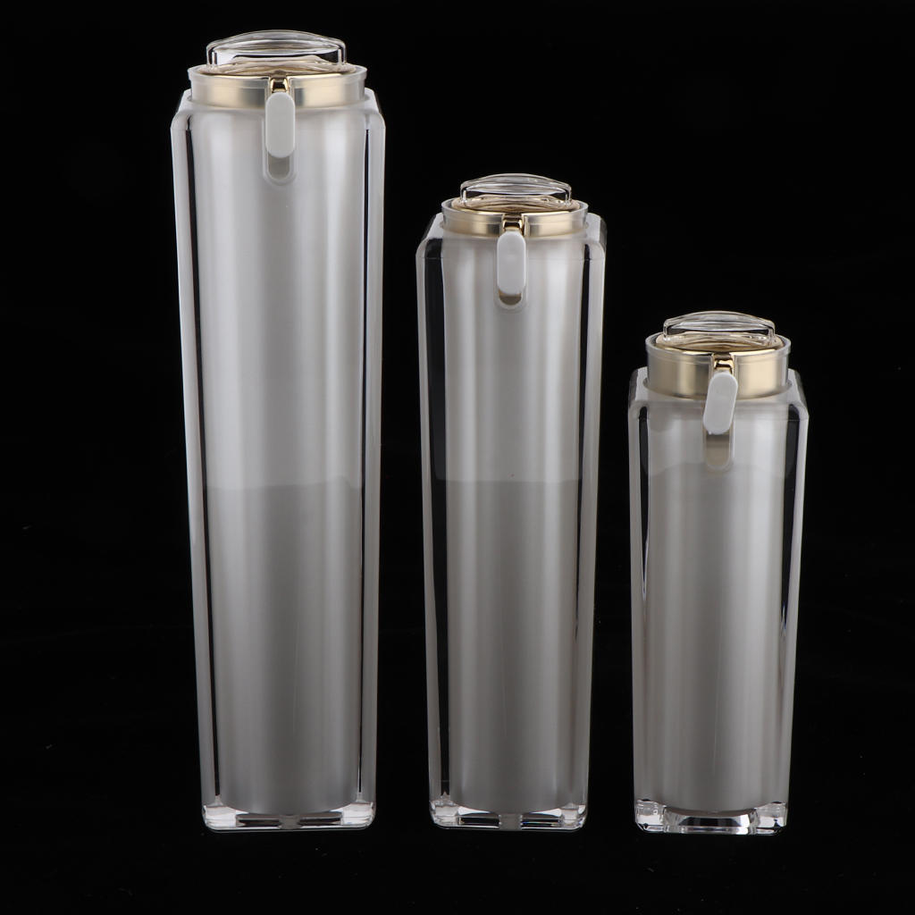 Empty Silver Airless BB CC Eyecream Lotion Cream Pump Plastic Container Cosmetic Jars Bottle Travel Containers
