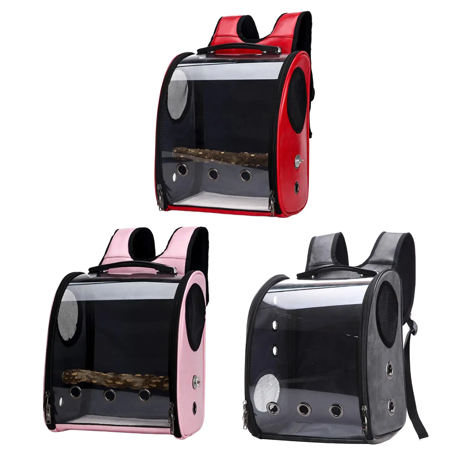 Bird Parrot Pet Carrier Cage Travel Bag Transport Breathable Parrot Go Out Capsule Transparent Space Carry Panoramic Design