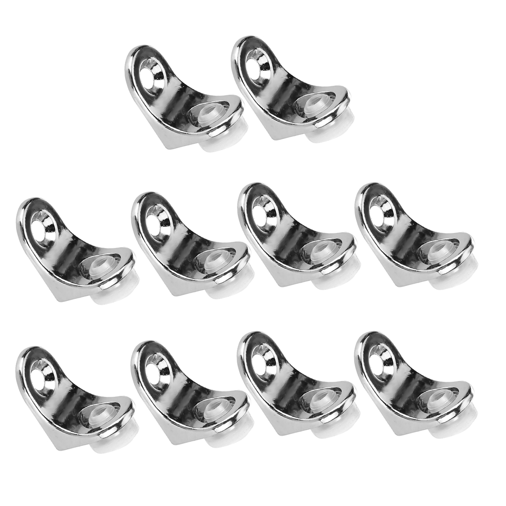 10pcs Glass Shelf Right Angle Fixing Clip Bracket with Suction Cup for Home Tool