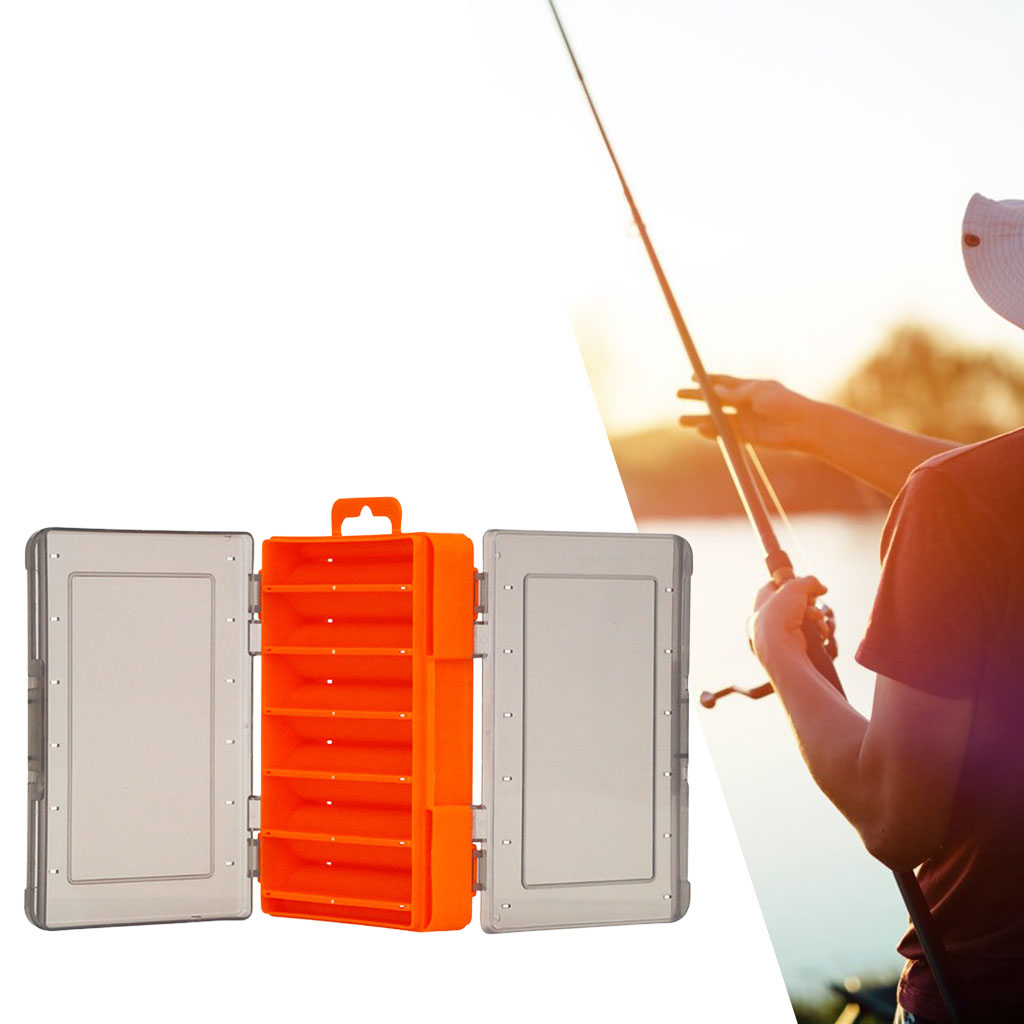 Fishing Tackle Box 12Compartments Waterproof Double Sided Squid Accessories Storage Nails Screws Tool Jewelry Findings Organizer