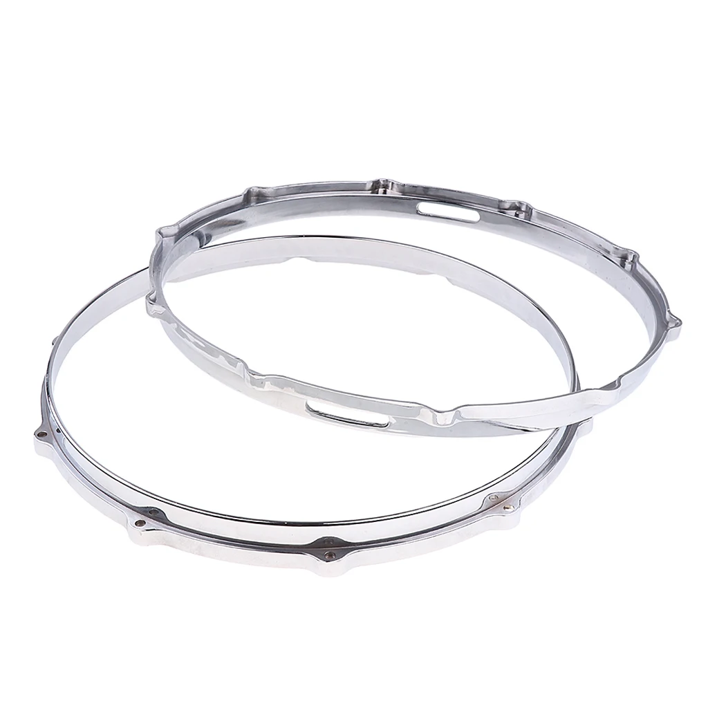 Tooyful 1 pair  Snare Drum Hoop Ring Rim Aluminum Alloy for 14'' Snare Drum Percussion Instrument Parts Accessories