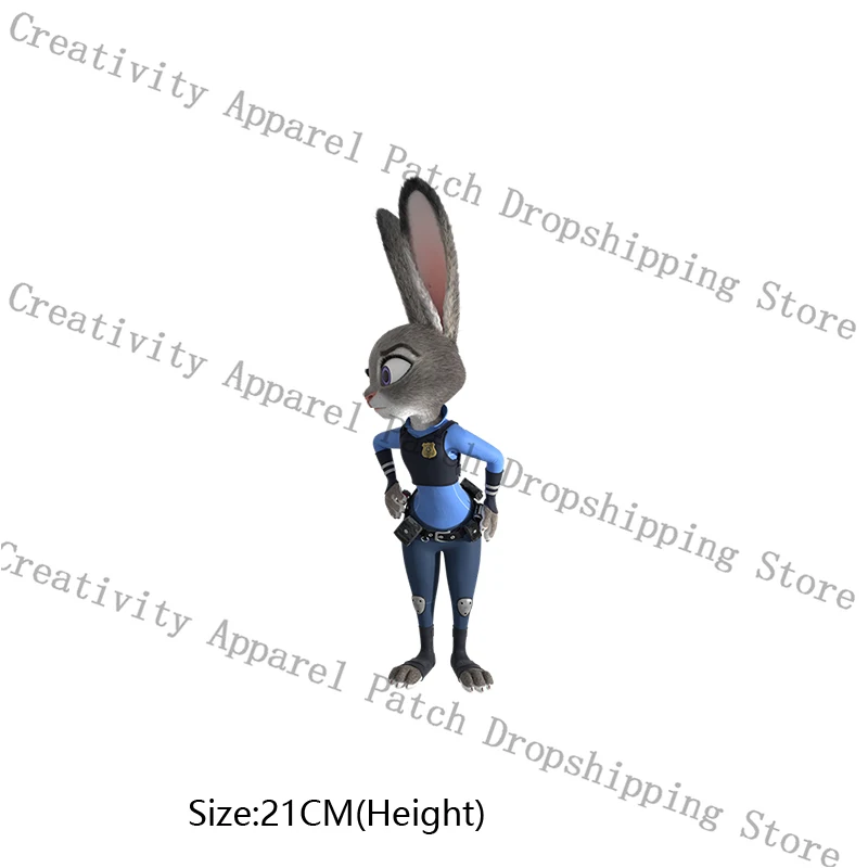 Disney Zootopia Nick Wilde Judy Hopps Clothing Thermoadhesive on DIY Tshirt  Fusible Patch Stickers for Children's Clothing Decor