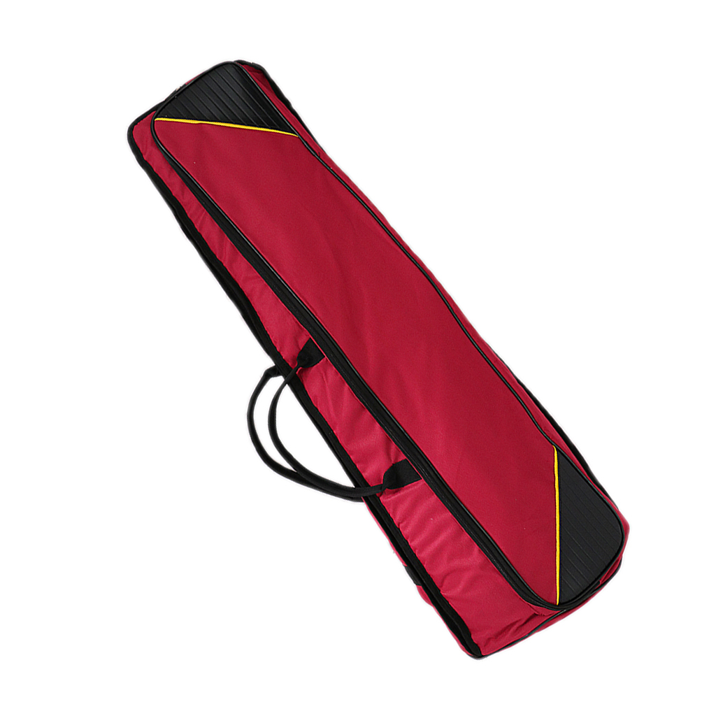 Durable Oxford Fabric Tenor Trombone Shoulder Carry Gig Bag Musical Instrument Accessory Claret Color 91cm