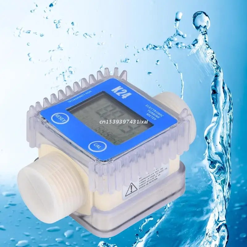 デジタルK24タービンデジタルはsel燃料流量計ゲージ化学物質液体水ホット、グレートパフォーマンスドロップシップ|流量計| - AliExpress