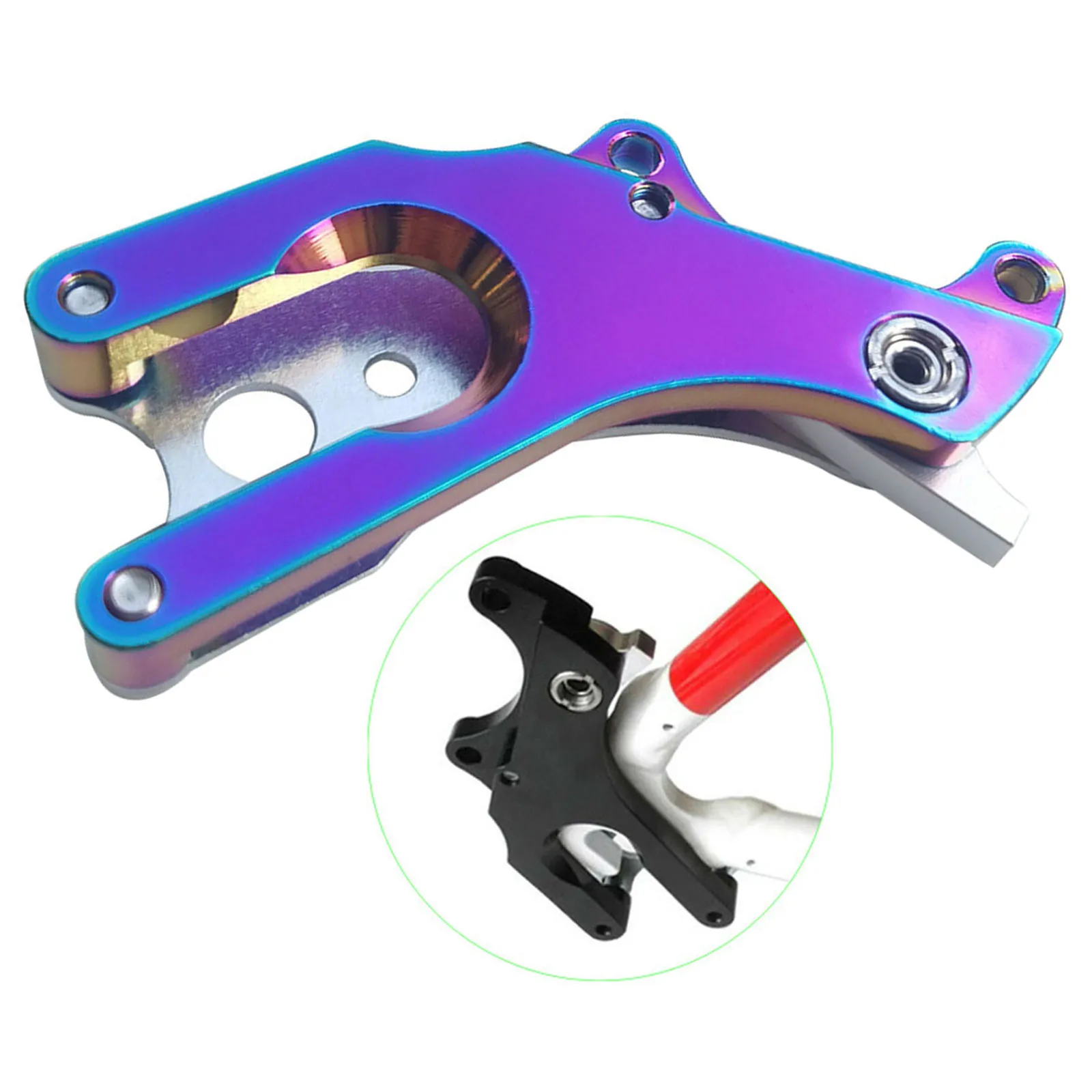 Aluminium MTB Bike Disc Brake Bracket Converter Frame Adapter Mounting Holder Road Bike Bicycle Brake Conversion Fixed Seat