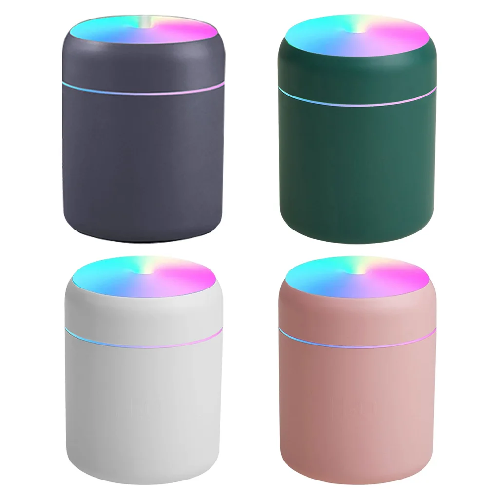Cool Mist Air Humidifier with Colorful Night Light USB Rechargeable Low Noise Air Freshener for Car Home Bedroom Kids Rooms