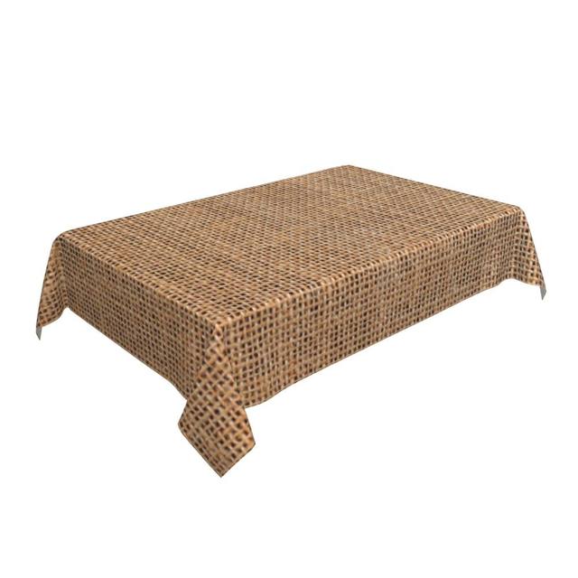 HBlife Burlap Rectangle Tablecloth with Tassel, Cotton Linen Rustic Tablecloths for Rectangle Tables, Farmhouse Table Cloths for Kitchen Dinning Party