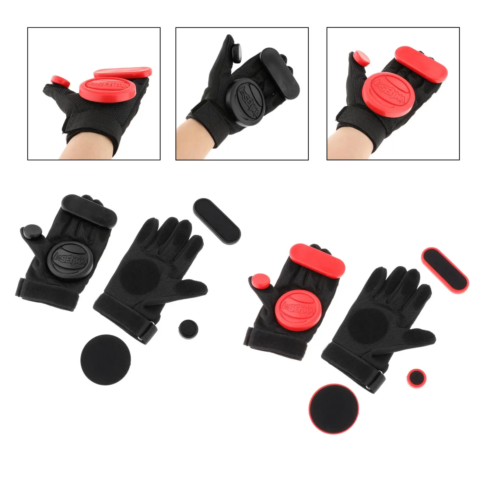 Unisex Skateboard Gloves with Sliders Standard Long Board Road Downhill Brake Slide Gloves