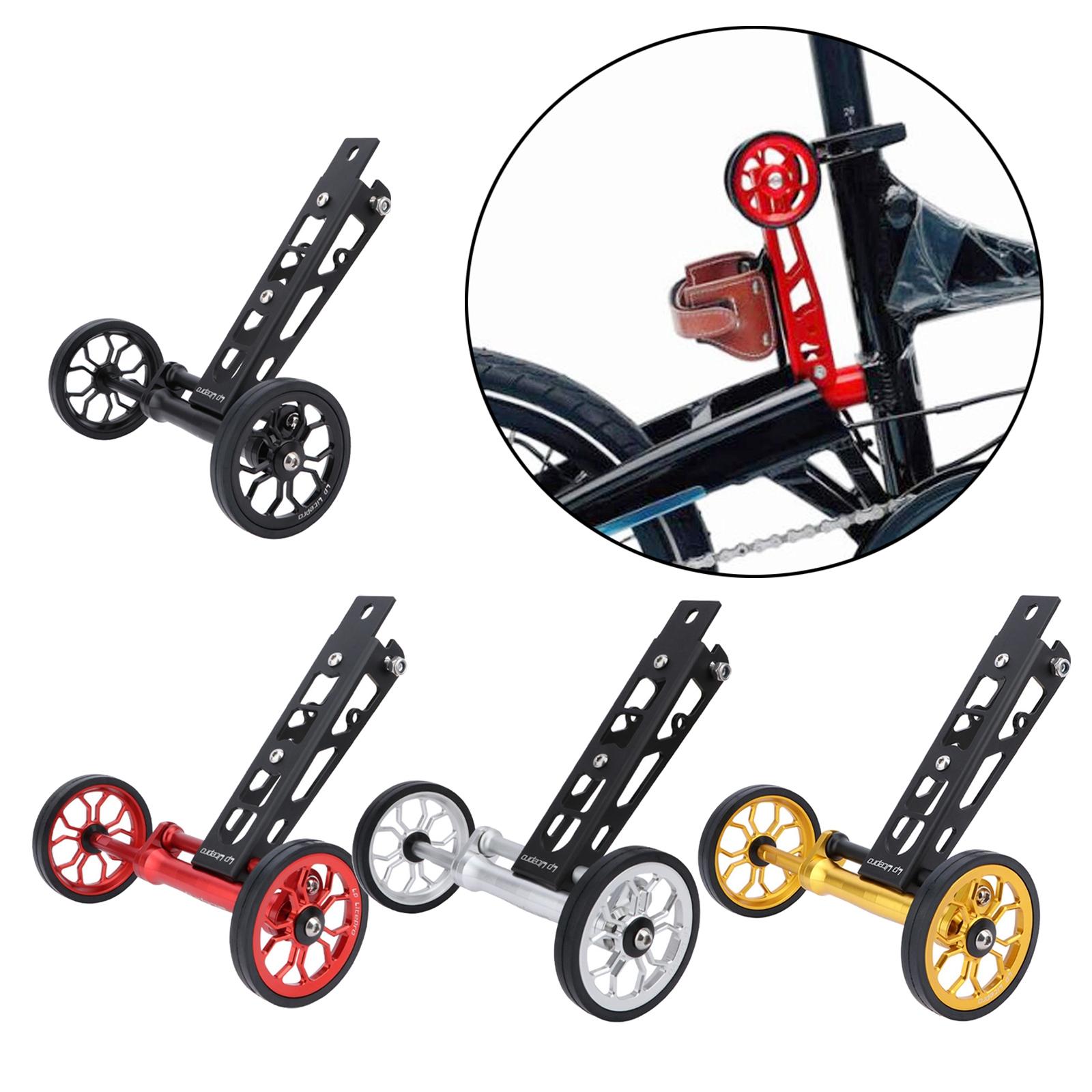 High Strength Easy Wheel Bottle Holder 2-In-1 Bracket Water Parking Stand Pushing for Birdy Folding Bike 1-2-3 Series Rear Rack