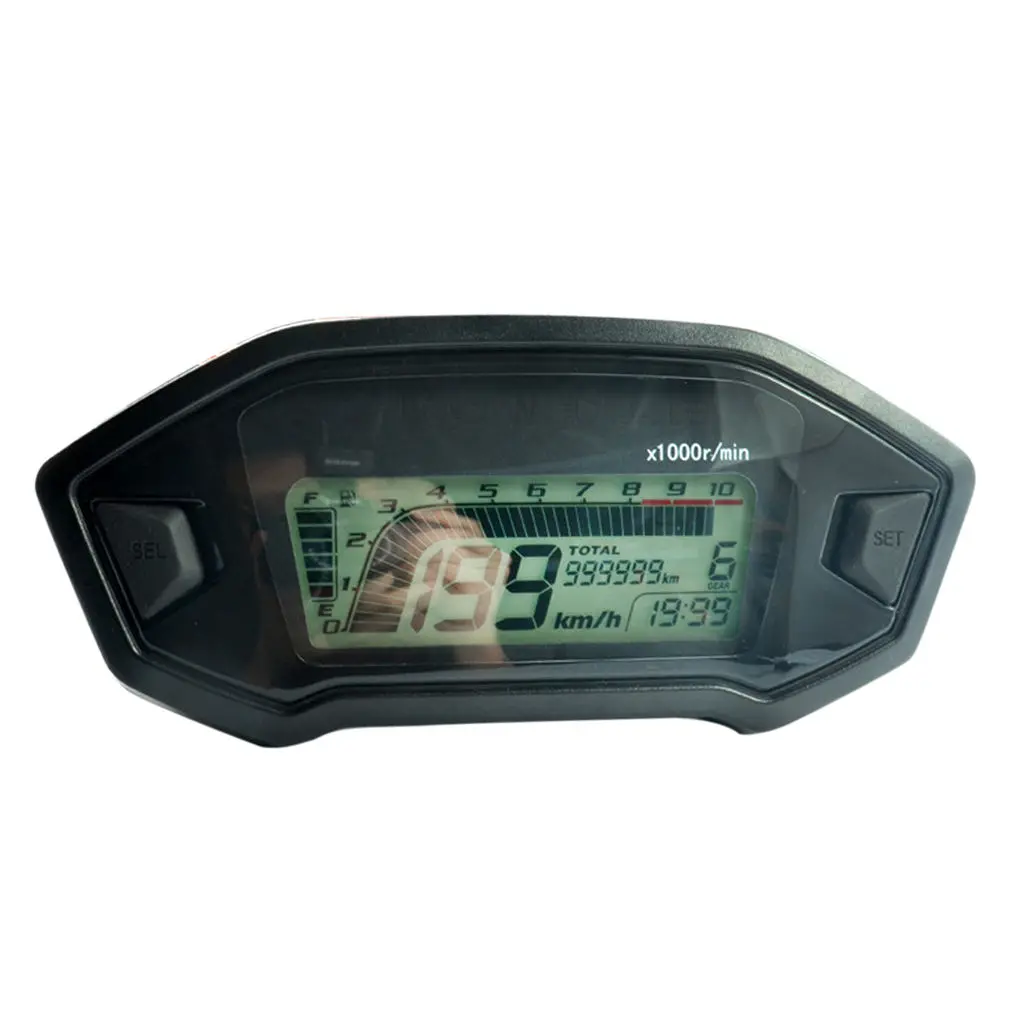 150mm LCD Digital Odometer Speedometer Tachometer for Motorcycle Scooter