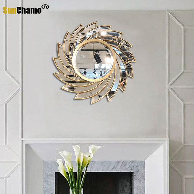 Sunchamo Acrylic Rhinestone Mirror Splicing Entrance Decorative Mirrors  Wall-mounted Hotel Club Bathroom Vanity Home Decoration - AliExpress