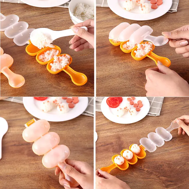 Kitchen gadgets kitchen Bear Model DIY Rice Dough Sushi DIY Mould Creative  Funny Party Decor CHMORA 