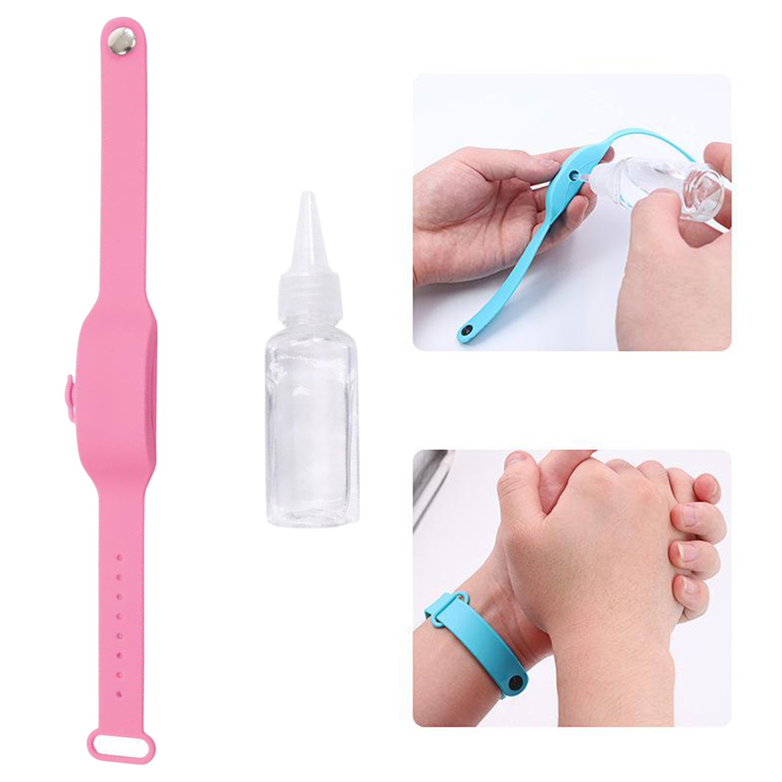 Silicone Soap Bracelet Wristband Hand Disinfectant Dispenser Band Watch Wash