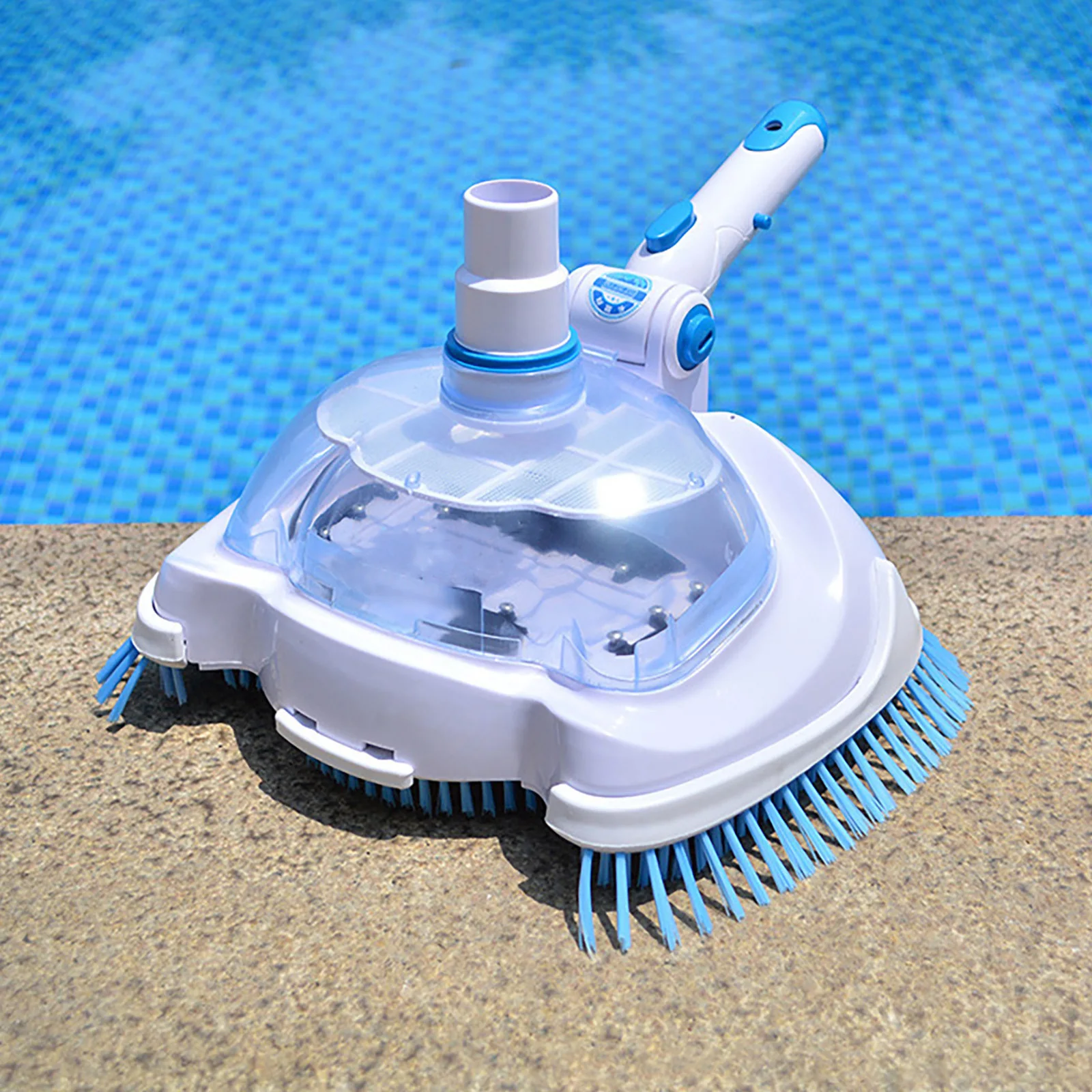 Heavy Duty Swimming Pool Vacuum Brushing Head Rotatable Hose Adapter Swimming Pool Maintenance Tool