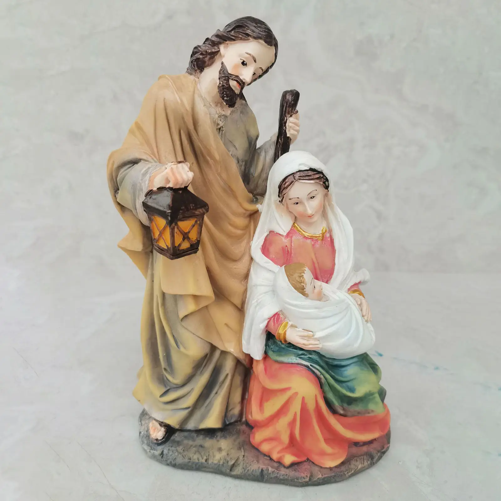Resin Holy Family Statue Decoration Collection Ornament Art Figurine Baby Jesus Jesus Statue