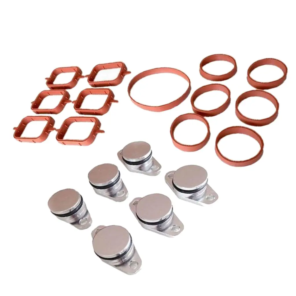 Intake Manifold Gaskets Swirl Flap Replacement Set + O-ring for BMW