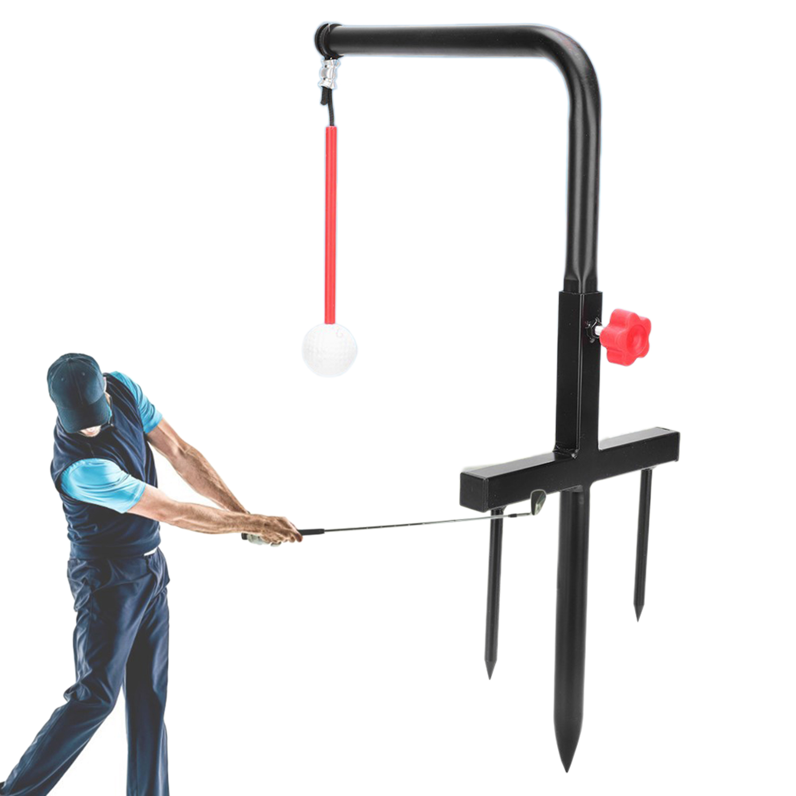 Portable Golf Swing Trainer Aid Device Practice Swing Helper Indoor Exercise