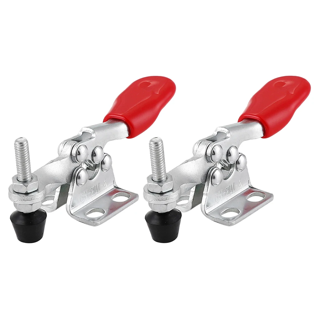 2pcs Horizontal Toggle Clamp Quick-Release Toggle Clamps Set Woodworking Fix Clip Tool for Carpentry Hand Tools