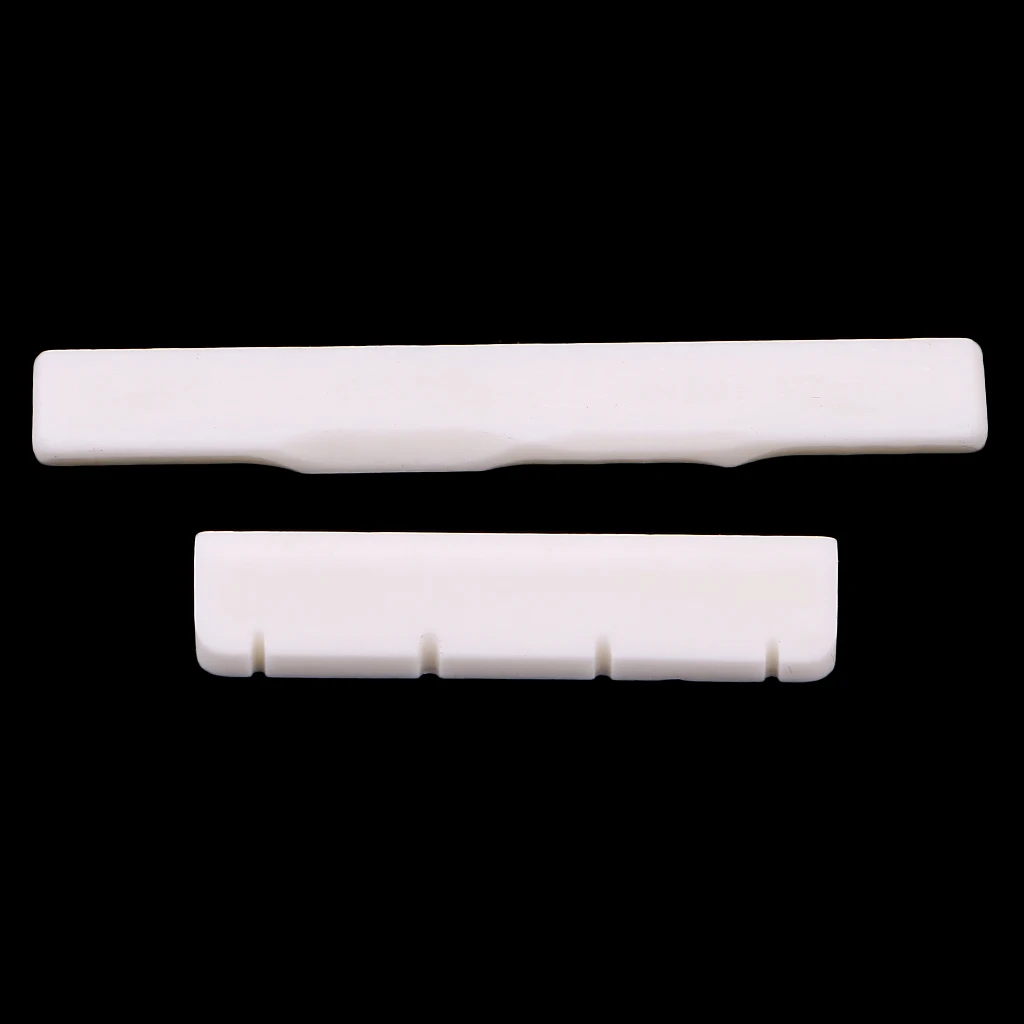 1 Pack Ukulele Bone Saddle + Nut DIY Musical Instrument Parts