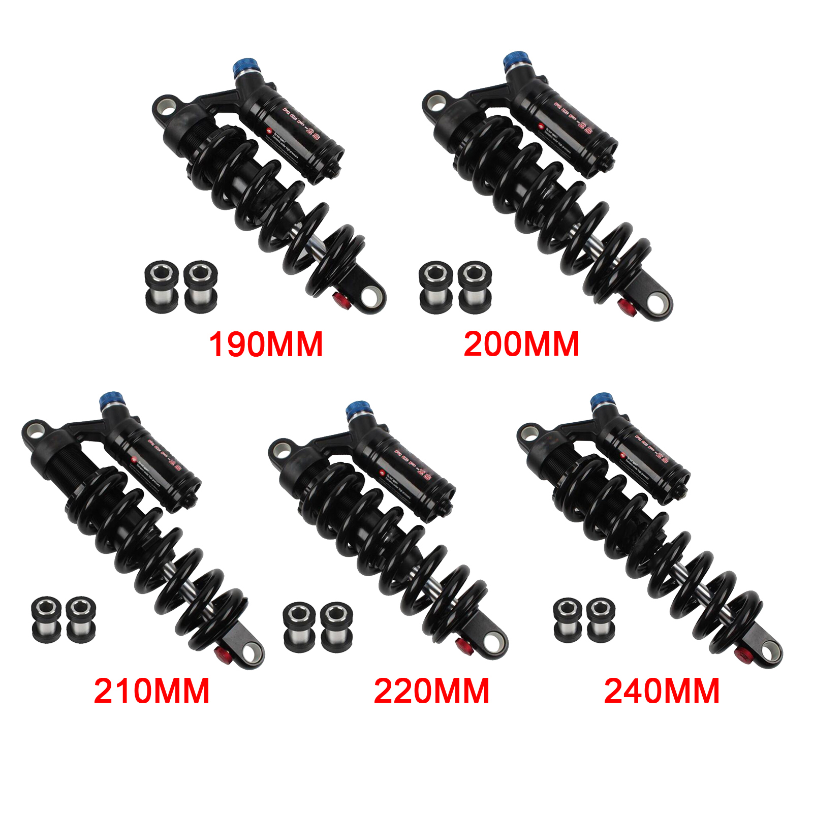 Downhill Mountain Bike Rear Shock Aluminum Alloy 550 lbs 190/200/210/220/240mm Air Shock MTB Bikycle Accessories Part