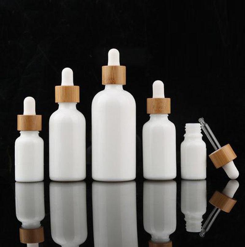 Best of 10ml 15ml 30ml White Essential Oil Dropper Bottle Cosmetic Glass Pipette Packaging Container With Wood Grain Bamboo Lid Cap Reviews & Tips