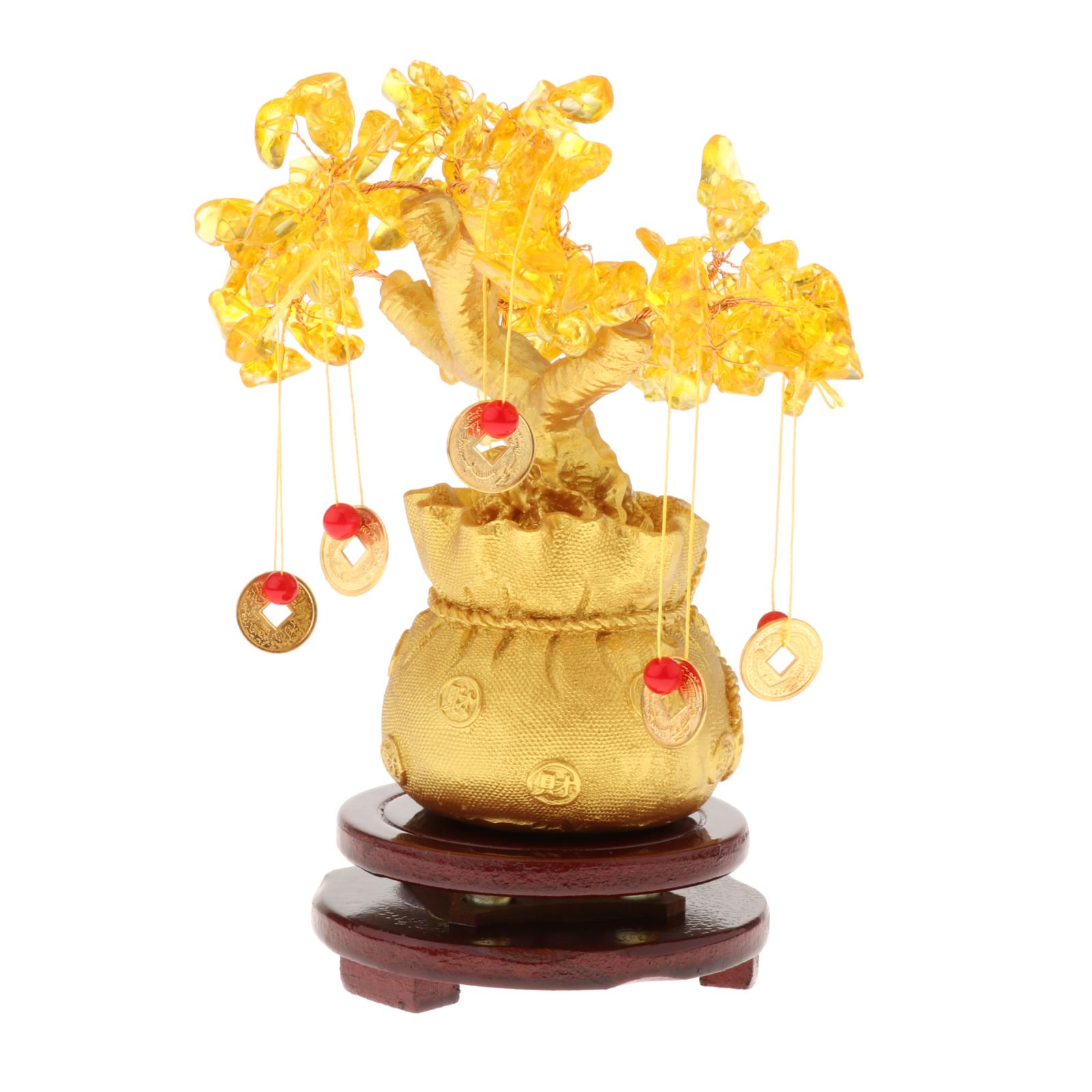 FengShui Lucky Tree Ornaments Natural Crystal for Home Office Store Busniess