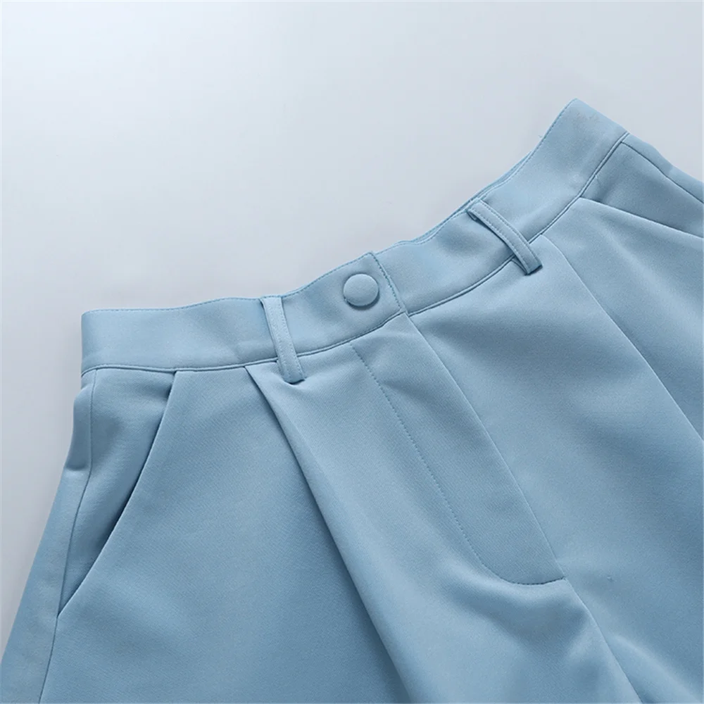 nike shorts women Summer Women Solid Color A-Line Shorts Legs Looks So Long Simple Style High Waist Button Loose Fit Shorts Sweet Outdoor american eagle shorts