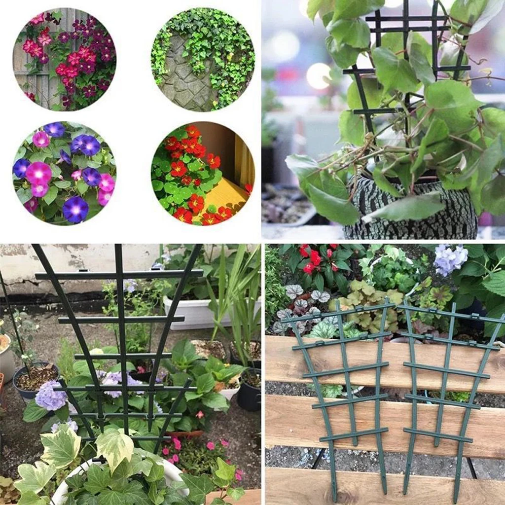 Les yeu 2 Pcs DIY Garden Plant Climbing Trellis,Plant Climbing Frame Can Be Stacked and Combined for Potted Climbing Plant Vines Vegetables Vining Patio Climbing Trellises 