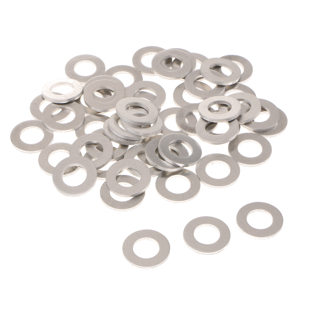 50x Aluminum Oil Drain Plug Gasket Washers for Toyota, Replacement for The Part