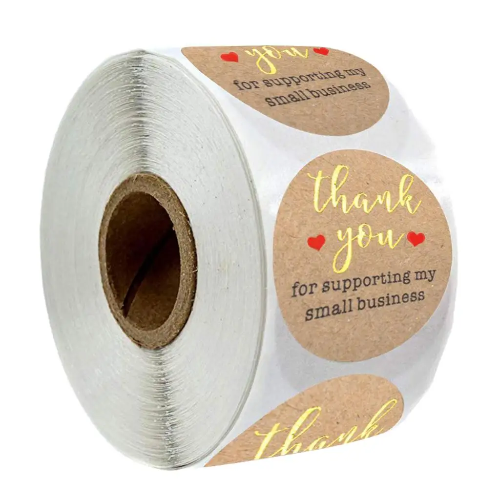 500 Stickers Around `` THANK YOU '' Labels Gift Stickers Thank You Paper Thank You Label Sealing Self-Adhesive Gift Stickers