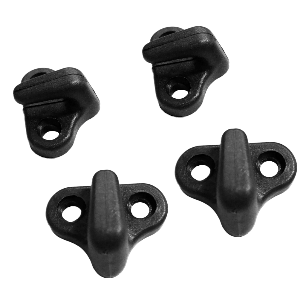 4x Durable Nylon Replacement Kayak Canoe Lashing Hooks /  Kit & Screws